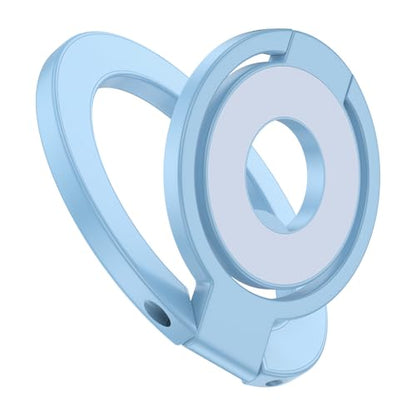 Magnetic Phone Ring Grip for MagSafe Phone Grip with Wireless Charging - color: blue