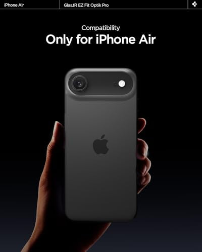 Spigen Glas.tR EZ FIT Optik Camera Lens Protector for iPhone Air - Black