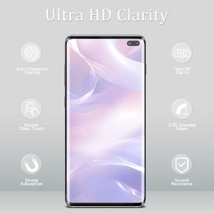 KAREEN 2 Pack Screen Protector for Samsung Galaxy S10 Plus Tempered Glass | 3D Full Coverage, 9H Hardness, Anti Scratch, Case Friendly - size: Galaxy S10 Plus 6.4-inch
