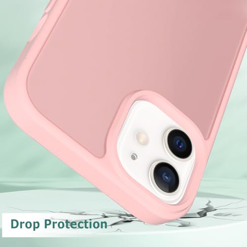 TENOC Phone Case Compatible with iPhone 11, Pink Case Translucent Protective Bumper Matte Hard Back Cover for 6.1 Inch - color: Pink, size: iPhone 11