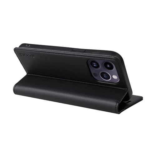Caseurban Compatible with iPhone 14 Pro Max Wallet Case PU Leather Flip Folio Case with Card Holder Magnetic Closure Shockproof Protective Phone Cover Black - color: Black, size: iPhone 14 Pro Max