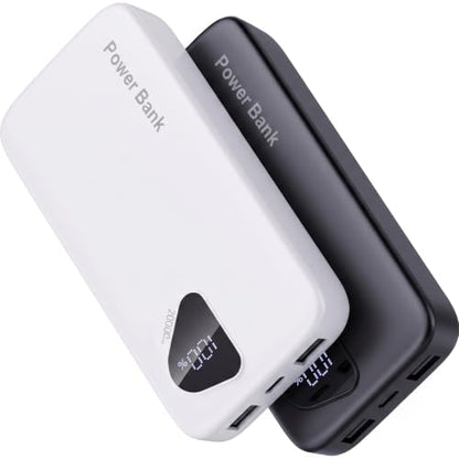 2026 2-Pack 20000mAh Portable Charger Battery Pack with Built in Cables - color: 20000 Black&White