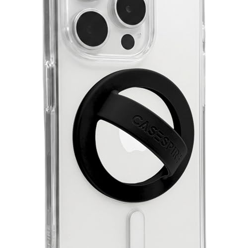 Magnetic Silicone Phone Grip Loop Holder for MagSafe iPhone Case - color: Black