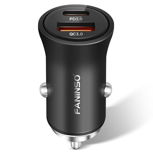 USB C Car Charger, 60W Dual Port (USB‑C + USB‑A) PD/QC Fast Charging 12V/24V Cigarette Lighter Adapter, Compatible with iPhone 17/16/15, Galaxy S26/S25/S24, Pixel, iPad - size: 1‑Pack