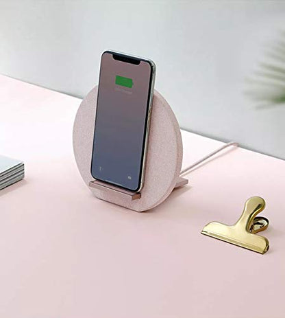 Native Union Dock Wireless Charger Stand - High Speed [Qi Certified] 10W Versatile Fast Wireless Charging Stand - Compatible with iPhone 11/11 Pro/11 Pro Max (Rose) - color: Rose