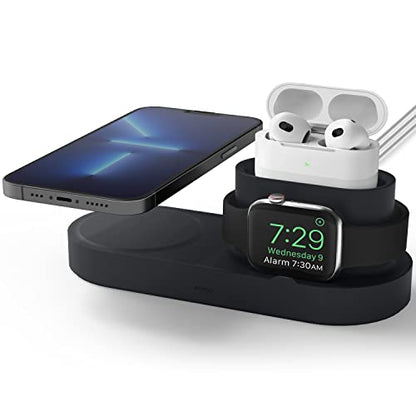 elago MS Charging Station for iPhone, AirPods, Apple Watch - color: Black