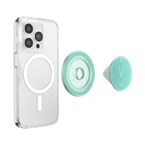 PopSockets Phone Grip for MagSafe, Magnetic Holder- Moire Turquoise - color: Alum Moire Turquoise, style: MagSafe