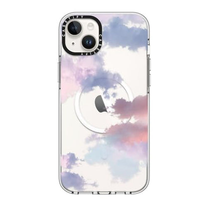 CASETiFY for iPhone 14 Plus Case - Impact Clear Compatible with MagSafe | Not Yellowing | 6.6 ft. 3X Military Grade Drop Protection | Clouds | Clear - color: Clouds, size: Iphone 14 Plus (6.7")