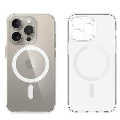 I&H for iPhone 15 Pro 6.1 inch Case Crystal Clear Non-Yellowing, Shockproof, Anti-Scratch, Transparent Hard Back Cover with Soft Bumper - size: For iPhone 15 Pro