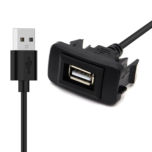 MOTONG USB Power Socket Car Charger Compatible with Toyota VIGO,Male to Female USB Car Charger Adapter(40 * 20mm)