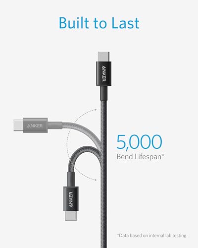 Anker USB C to USB C Cable, 100W Fast Charging Cable(1-Pack, 10 ft, Black) - color: Black, size: 10ft