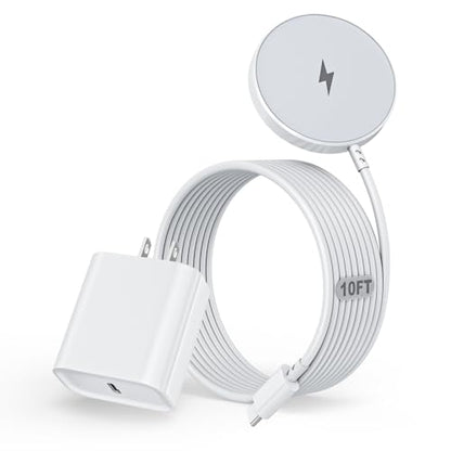 [Apple MFi Certified]Magnetic Wireless Charger for iPhone 17,10FT Long Mag-Safe Charger Wireless Fast Charging Pad Magnet Mag Safe Charge for iPhone 17 Pro Max/Air/16 Pro Max/16/15Pro/14/13/12,AirPods