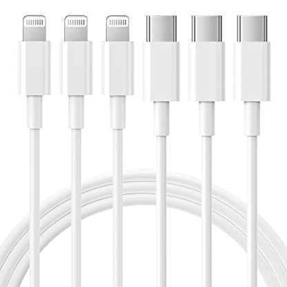 iPhone Charger 3Pack 6FT USB C to Lightning Cable [Apple MFi Certified] - size: 6 feet
