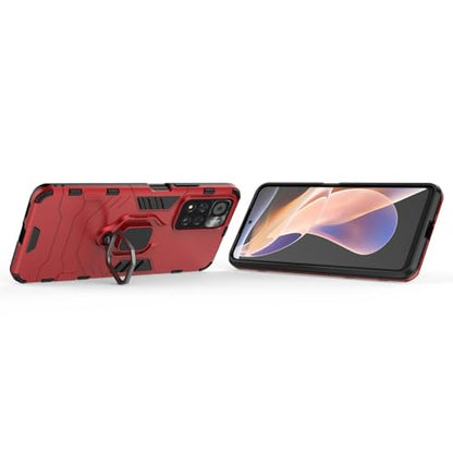 Max Power Digital Magnet Case for Xiaomi Redmi Note 11 Pro Shockproof Hard Phone Cover with Grip, Metal Ring Kickstand Bumper Shell [Compatible with Magnetic Car Mount] (Red) - color: Red, size: Xiaomi Redmi Note 11 Pro