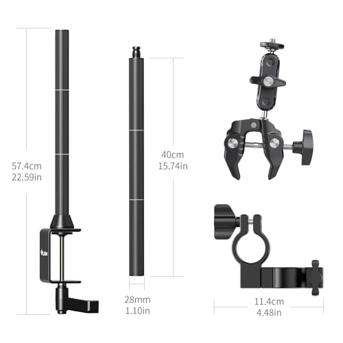 JUSMO LS15 Pro Camera Desk Mount, Aluminum Overhead Camera Mount Rig