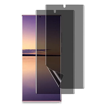 for Samsung Galaxy S22 Ultra Privacy Screen Protector, Anti-Spy Flexible TPU Film [2 Pack], Support Fingerprint Unlock, Positioning Tool, Full Coverage, Case Friendly, Self-healing - size: Samsung Galaxy S22 Ultra
