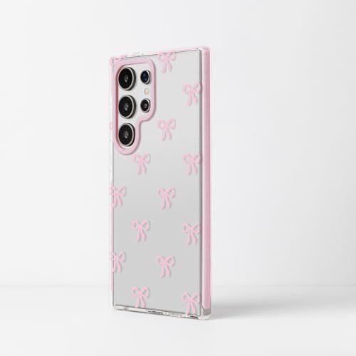 Dumkery Cute Phone Case for Samsung Galaxy S24 Ultra, Bow Aesthetic Pattern Cases, Soft Clear TPU Shockproof Bumper Cover for Girls Women - size: Samsung Galaxy S24 Ultra