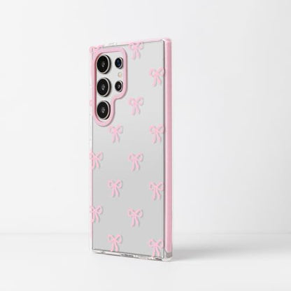 Dumkery Cute Phone Case for Samsung Galaxy S24 Ultra, Bow Aesthetic Pattern Cases, Soft Clear TPU Shockproof Bumper Cover for Girls Women - size: Samsung Galaxy S24 Ultra