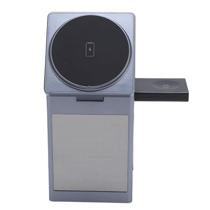 Magnetic Charging Station, 6 in 1 Fast Magnetic Wireless Charging Stand Dock 360 Degree Rotation, Bluetooth Charge Dock for Phone Earphone Watch