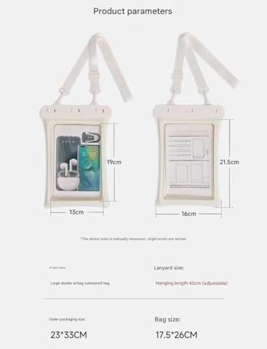 Universal Waterproof Phone Pouch — Oversized, can be Used as a Shoulder Bag, Featuring Dual airbags and a Transparent Touchscreen.(Green) - color: Green