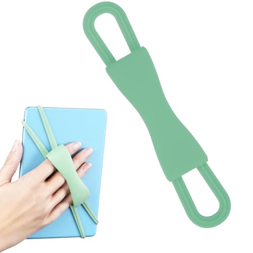 Rookii Comfortable Hand Strap for6-8 Kindle and Tablets,Universal High-Elasticity Hand Strap Finger Grip Holder for Tablet/Paperwhite/Kobo/Oasis/E-Book/Phone (Green) - color: green