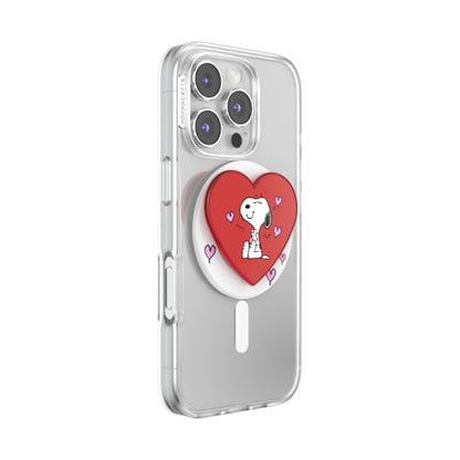 PopSockets Phone Grip for MagSafe, Magnetic Holder- Snoopy's Big Heart - color: Snoopy's Big Heart, style: MagSafe