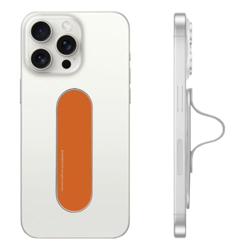 Momostick Premium Flatstick Collection, Slim Phone Grip and Stand, Adjustable Finger Loop Holder for All Smartphones, Universal and Pocket-Friendly Selfie Stand - color: Burnt Orange
