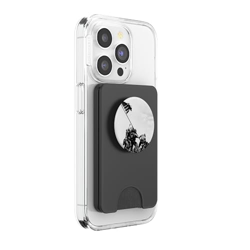 Iwo Jima Image Vintage American Flag PopSockets PopWallet for MagSafe - style: Magnetic PopWallet