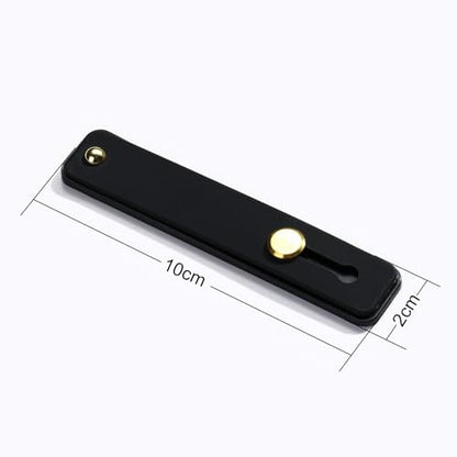 TENOC Phone Grip 2 Pieces Black Universal Sticky Finger Strap Holder for Smartphone or Cell Phone Case