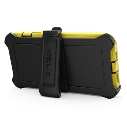 OtterBox iPhone 15, iPhone 14, & iPhone 13 (Only) Defender Series Screenless Case - Night Reverse (Yellow & Black) - Rugged & Durable, with Port Protection, Holster Clip Includes, Non-Retail Packaging - color: Night Reverse (Yellow & Black), style: Non-Ma