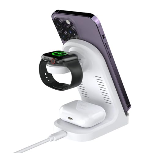 15W Magnetics Wirelesss Charging Holder Station for Phone Watch Earphone Multifunctional Charging Stand Foldable Stylish Home Office Chargers