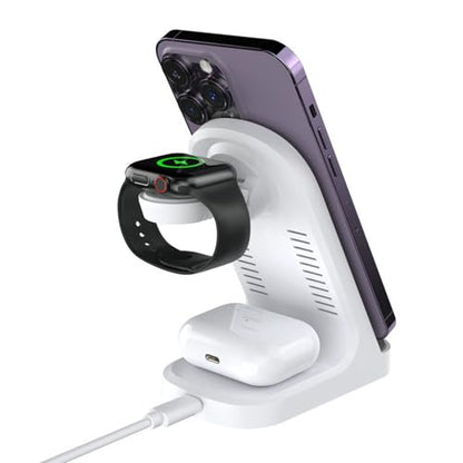 15W Magnetics Wirelesss Charging Holder Station for Phone Watch Earphone Multifunctional Charging Stand Foldable Stylish Home Office Chargers