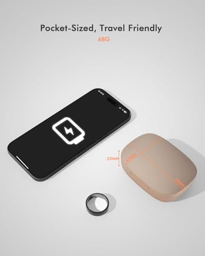 Doohoeek Updated Charging Case Compatible with Oura Ring 5 & 4 & 3 Charger, Wireless Power Station Fits Official Chargers & Fit All-Sized Rings Gen 5 & 4 & 3 1000mAh (Official Charger NOT Included) - color: Rosegold