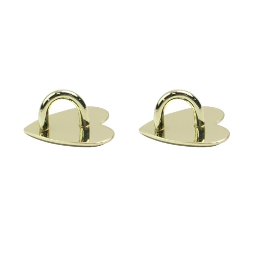 Phone Charm Hook Adhesive Phone Finger Grip Hook, Heart Shaped - color: Gold