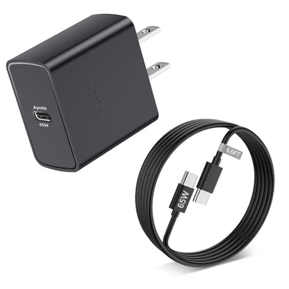 45W GaN USB C Fast Charger with 6.6FT C to C Cable for Google Pixel（Black） - color: Black, size: 6.6FT/2M