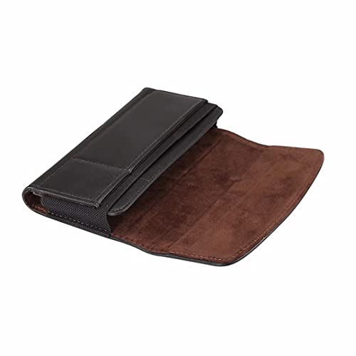 Phone Holster for Samsung Galaxy S26 Ultra S25 Ultra A17 A16 A07 A06 A26 | Extra Large Belt Case for Moto G 5G, G Play, G Power 2026 2025 2024 | PU Leather Pouch Belt Holder with Clip Loop, Card Slots - size: X-Large