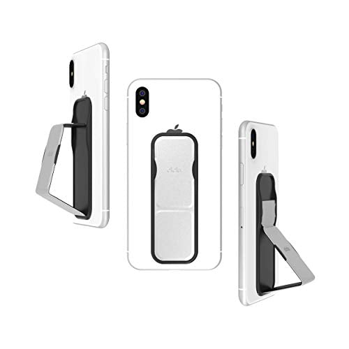CLCKR Cell Phone Stand compatible with iPhone X/XS/XR/6/7/8 and Samsung Galaxy S9/S9/S10/S10 Plus - Metallic Silver - color: Silver