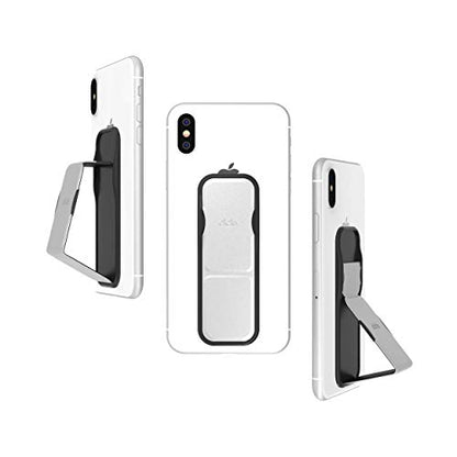 CLCKR Cell Phone Stand compatible with iPhone X/XS/XR/6/7/8 and Samsung Galaxy S9/S9/S10/S10 Plus - Metallic Silver - color: Silver