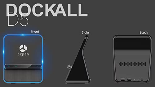 Wireless Charging Audio Dock By Azpen with Dual 8 watts Bluetooth Speakers, Upgraded Microphone for Handsfree Call, Wireless Charger for iPhone 15 14 13 12 11 and Samsung S23 S22 S21 S20