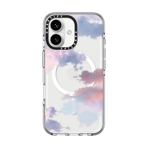 CASETiFY for iPhone 16 Case - Impact Clear Compatible with MagSafe | Not Yellowing | 6.6 ft. 3x Military Grade Drop Protection | Clouds | Clear - color: Clouds, size: Iphone 16 (6.1")