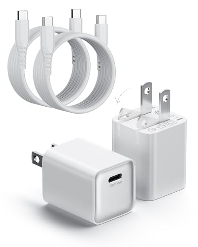 wegear 30W GaN USB C Wall Charger, Compact Charger Block with PD3.0 - color: White, size: 2 Pack+Cables