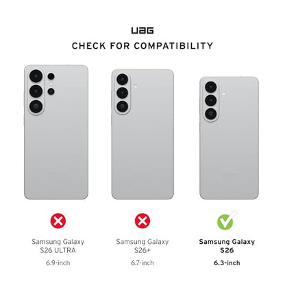 URBAN ARMOR GEAR UAG for Samsung Galaxy S26 Case 6.3" Dot - Magnetic Charging Compatible Transparent Transparent Rugged Military Drop Tested Protective Cover, True Clear Ice/Ash - color: Dot - True Clear Ice/Ash