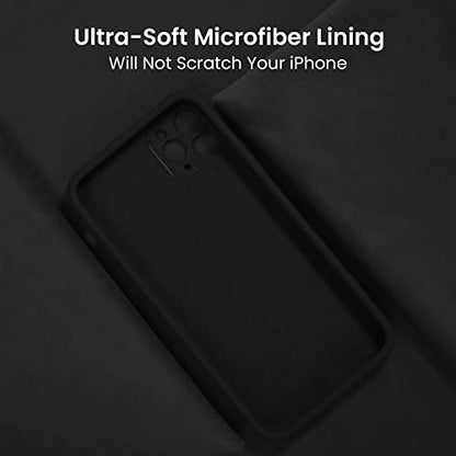 FireNova Designed for iPhone 14 Pro Max Case, Silicone Upgraded [Camera Protection] Case, Soft Anti-Scratch Microfiber Lining Inside, 6.7 inch, Black - color: Black, size: Iphone 14 Pro Max
