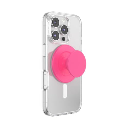 PopSockets Phone Grip for MagSafe, Magnetic Holder- Neon Pink - color: Neon Pink, style: MagSafe