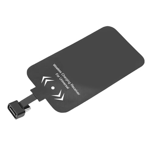 Wireless Charging Receiver, Ultra Thin USB C Wireless Charger Receiver Module, Works with All Charging Pads, Upgrade for and USB Type C Phones