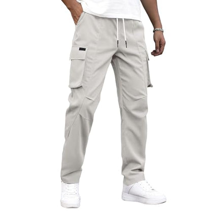 Men Cargo Pants Ripstop Heavy Duty Tactical Waterproof Deep Pockets Casual Beach Construction Tactical Pants for Men - color: A Beige, size: XX-Large
