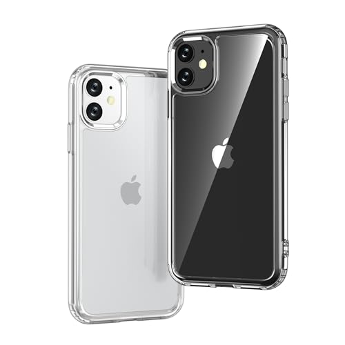 ONES for iPhone 11 Slim Case Clear, [PC + TPU Hybrid][Military-Grade Drop Protection][Anti-Yellowing], Shockproof Silicone Hard Cover for iPhone 11, Transparent Case - color: HD Highly Clear, size: iPhone 11