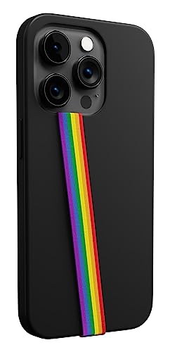 Phone Loops: Non-Elastic Phone Grip, Phone Strap, Phone Holder for Hand - Small, Light and Discreet Phone Loop Cell Phone Holder for Hand - Phone Finger Holder - color: Fabric: Pride