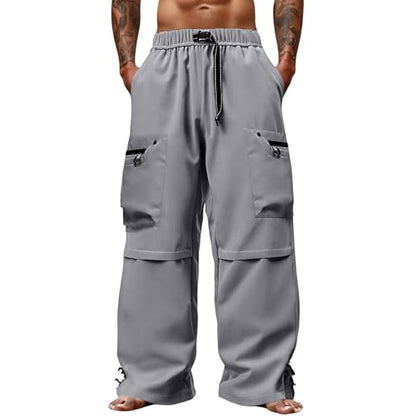 Men Cargo Pants Cotton Twill Stretch Tactical Quick Dry Multi Pockets Hiking Travel Job Site Tactical Pants for Men - color: A Gray, size: XX-Large