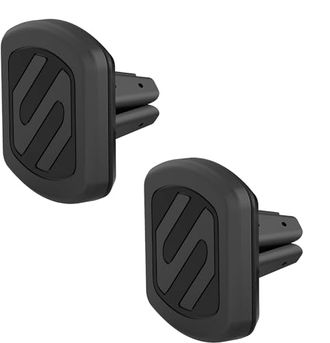 Scosche MAGVM2B-2PKBP0 MagicMount Magnetic Phone Mount for Car Air Vent, Universal Cell Phone Holder for Car Vent Mount, Strong Magnet Hold, Compatible with iPhone, Samsung, & All Devices (Pack of 2) - size: 2 Pack, style: Vent